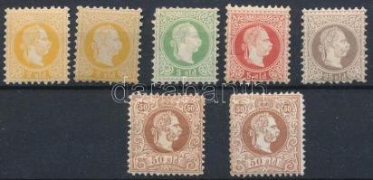 Ausztria Levante 7 db soldis bélyeg stecklapon