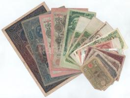 Vegyes, 15db-os külföldi bankjegy tétel, közte Lengyelország 1920. 5000M + Csehszlovákia 1961. 100K, stb. T:F,VG, szakadások, anyaghiány Mixed, 15pcs foreign banknote lot, including Poland 1920. 5000 Marek + Czechoslovakia 1961. 100 Korun, etc. C:F,VG, tears, missing material