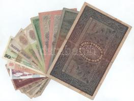 Vegyes, 15db-os külföldi bankjegy tétel, közte Lengyelország 1920. 5000M + Csehszlovákia 1961. 100K,...