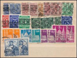 Német szövetségi megszállás 26 db bélyeg jobbakkal, listával / German Federal Occupation, 26 stamps with better ones, with list
