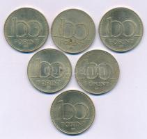 1993. 100Ft Cu-Ni-Zn (2x) + 1994. 100Ft Cu-Ni-Zn (2x) + 1995. 100Ft Cu-Ni-Zn (2x) T:AU,XF patina
Ad...