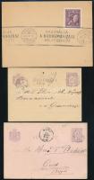 2 db régi holland díjjegyes levelezőlap + 1 magyar alkalmi bélyegzés