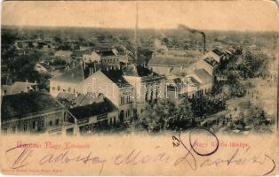 1905 Nagykőrös, látkép, Gál Sándor, Weisz Mihály üzlete. Bazsó Lajos kiadása (EB)