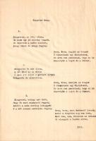 [Kézirat] Aszlányi Károly író, költő, kritikus, forgatókönyvíró (1908-1938) "Zsebversek" c...