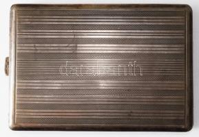 Ezüst (0.800 Ag) cigarettatárca, jelzett, 80x115mm, bruttó 135,77g