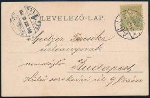 1904 Katona 5432-es számú kerékpáron, fotó postán elküldve, 14×9 cm