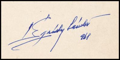 1969 Légrády Sándor Szojuz-4-5 bélyegterve a tervező aláírásával. Képméret: 130 x 30 mm