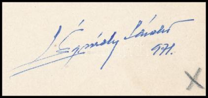 1971 Légrády Sándor Apollo-14 bélyegterve a tervező aláírásával. Képméret: 115 x 74 mm