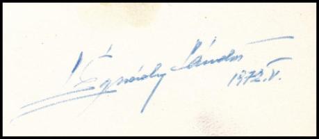 1972 Légrády Sándor Apollo-16 bélyegterve a tervező aláírásával. Képméret: 140 x 67 mm