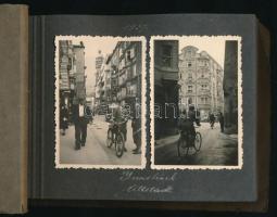 1935-1937 Tirol, Wien und Mödling, fotóalbum Ausztriában készült képekkel, összesen 58 db beragaszto...