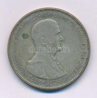 1930. 5P Ag "Horthy jobbra" T:F, patina Adamo P8