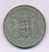 1930. 5P Ag "Horthy jobbra" T:F, patina, pici ph.
Adamo P8