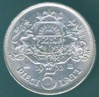 Lettország 1932. 5L Ag T:2 ph.