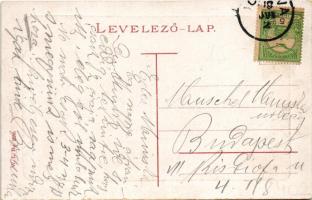 Jolsva, Jelsava; Fő tér, Koburg kastély (Koháry-Coburg kastély), masírozó K.u.K. katonák. W.L. Bp. 2...