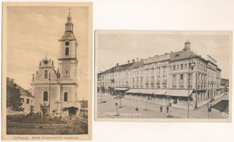 Gyöngyös - 2 db RÉGI képeslap