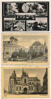 3 db RÉGI felvidéki város képeslap: Kassa, Losonc / 2 pre-1945 Upper Hungarian town postcards: Kosice, Lucenec