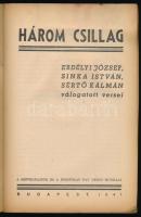 Három csillag. Erdélyi József, Sinka István, Sértő Kálmán válogatott versei. Nemzeti Könyvtár 50. sz...