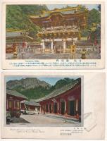 2 db RÉGI japán város képeslap / 2 pre-1945 Japanese town-view postcards