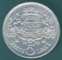 Lettország 1929. 5L Ag T:2 kis ph.