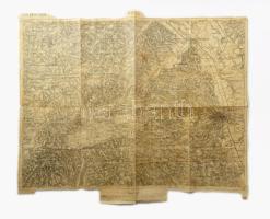 1883 Miskolcz és környéke térképe, rajta: Miskolc, Diósgyőr, Alacska, Sajószentpéter, Apátfalva, Mezőkövesd, Sáta, Dédes, Tapolcsány és más települések, 1:5000, K.u.K. Militärgeographisches Institut (Császári és Királyi Katonai Térképészeti Intézet), 50x37 cm, kisebb beszakadások, lyukak