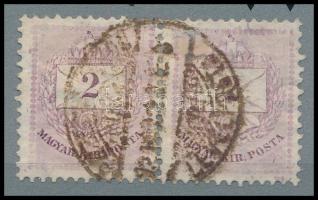 1881 2kr pár klf vésésjavítással, nagyon ritka (ex Orbán, Sebestyén aranyérmes kiállítási anyagból)
