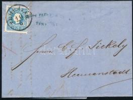 1860 15kr II. levélen / On cover "TEMESVÁR" - "HERMANNSTADT"