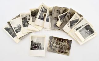 cca 1950-1960 Vegyes katonai fotó tétel, összesen 40 db (közte egy újságkivágás is), változó méretben és állapotban