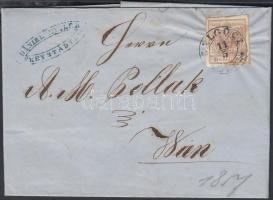 1857 6kr levélen "GALGÓCZ" - "WIEN"