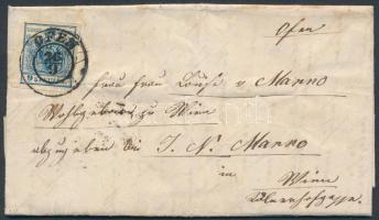 1853 9kr levélen "OFEN" - "WIEN"