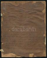 1914 Erdély, csíkszeredai hadnagy portréja, fotó paszpartuban, hátoldalon beszámoló a harci ütközetr...