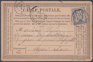 1877 Levelezőlap 15c bélyeggel