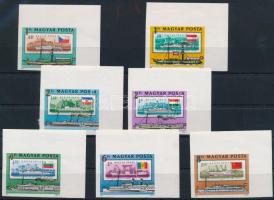 1981 Duna - 150 éve indult meg menetrendszerű személyszállítás ívsarki vágott sor (4.000) (betapadások)