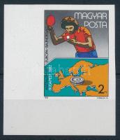 1982 Asztalitenisz Európa-Bajnokság, Budapest ívsarki vágott bélyeg