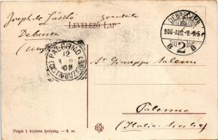 1906 Tótpelsőc, Pliesovce; látkép, városi vendéglő. Polgár I. kiadása (Ipolyság) / general view, res...