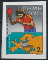 1982 Asztalitenisz EB, Budapest vágott bélyeg