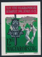 1991 Vívó Világbajnokság (III.) vágott bélyeg