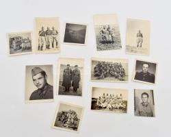 Magyar Néphadsereg, 12 db vegyes katonai fotó, változó méretben és állapotban, 9,5x6,5 cm-ig