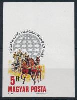 1989 Fogathajtó Világbajnokság (II.) ívsarki vágott bélyeg