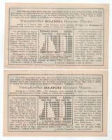 1903. Budapest "Tanuló Sorsjegy" 1K értékben (5x) sorszámkövetők "098592 - 098596&quo...