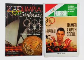 1988-2000 Olimpiai újság különszámok: Szöul poszter újság, Sidney olimpiai újságok jó állapotban + 1...