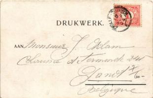 1904 Deventer, Groet uit... / greetings montage with coat of arms (tear)