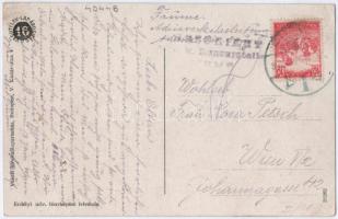 1918 Fiume, Rijeka; Panorama / látkép. Vasúti levelezőlapárusítás, Erdélyi udvari fényképész felvéte...