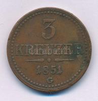 1851G 3kr Cu T:VF patina Adamo M6