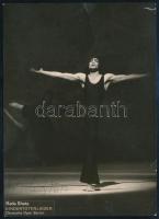 Reda Sheta egyiptomi balett-táncos autográf aláírása és sorai őt ábrázoló fotón, 14,5x10,5 cm