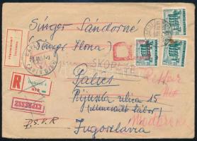 1957 Ajánlott expressz levél Palicsfürdő munkatáborba, továbbküldve Macedóniába majd visszaküldve! Érdekes darab!
