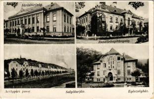 1938 Salgótarján, Járásbíróság, Rendőrkapitányság, Acélgyári fasor, Egészségház (fa)