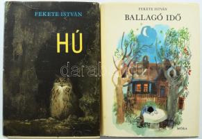 Fekete István 2 műve: : Hu. Bp., 1971, Móra. 2. kiadás. Csergezán Pál rajzaival illusztrálva. Kiadói félvászon-kötés, kiadói papír védőborítóban.; Ballagó idő Első kiadás. 1970, Móra, Würtz Ádám illusztrációkkal,