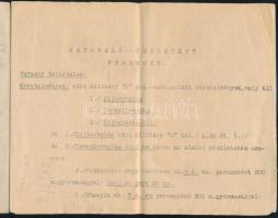 1930 A M. Kir. Nádasdi Ferenc 3. Huszárezred házi mérkőzéseinek programja, tiszti nevekkel