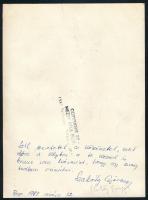 1982 Szakály György (1955-2025) Kossuth- és Liszt Ferenc-díjas táncművész, balettigazgató autográf a...