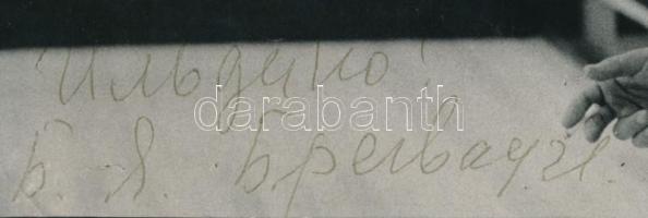 1980 Borisz Bregvadze (1926-2012) orosz balettművész autográf dedikációja őt ábrázoló fotón, Kaszás ...